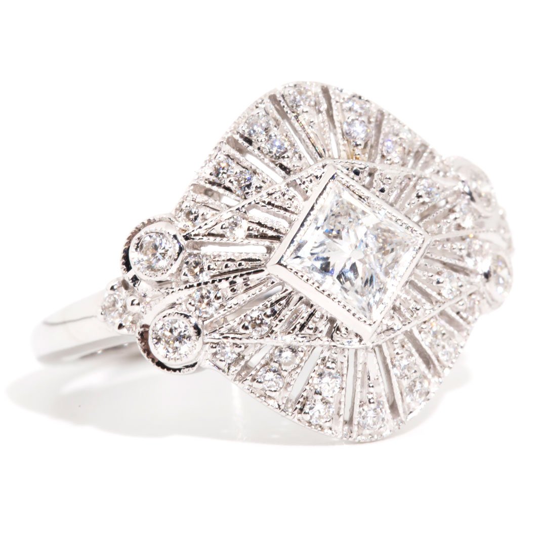 Certified Art Deco Round Brilliant Cut Diamond Engagement Ring – Imperial  Jewellery